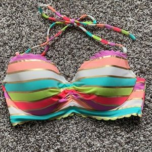 Victoria secret bikini top neon rainbow